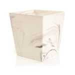Ashford Collection, 8 Quart Resin Wastebasket, White Marble